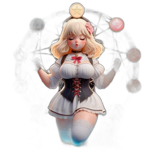 staff, dress, concept art, 3d render transparent PNG cut-out