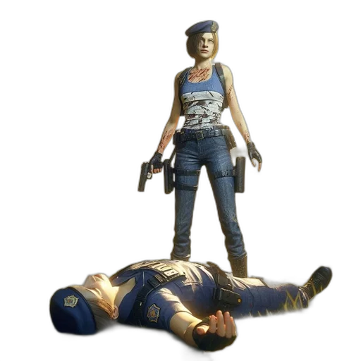 weapon, jacket, concept art, 3d render transparent PNG cut-out