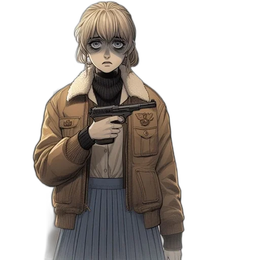 jacket, face, creature, dress transparent PNG cut-out