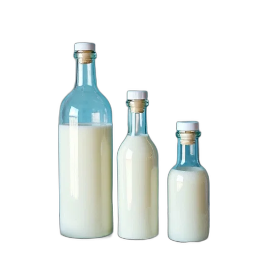 bottle, food, 3d render, blue transparent PNG cut-out