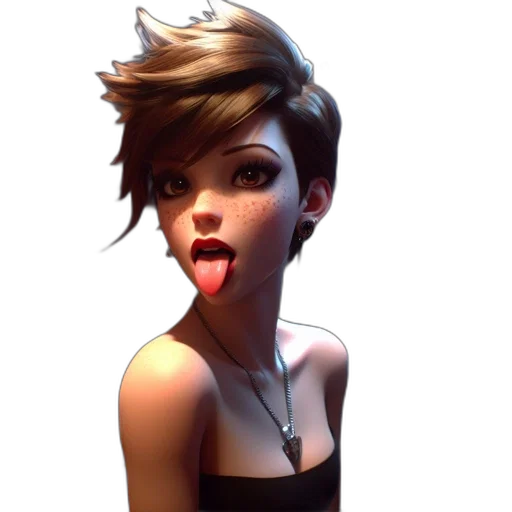 face, hair, staff, creature transparent PNG cut-out