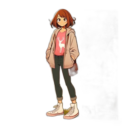 jacket, staff, dress, creature transparent PNG cut-out