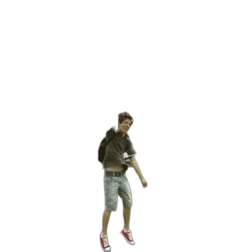 jacket, shoes, creature, staff transparent PNG cut-out