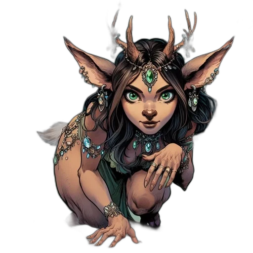 animal, creature, staff, fantasy art transparent PNG cut-out