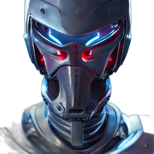 robot, face, mask, concept art transparent PNG cut-out