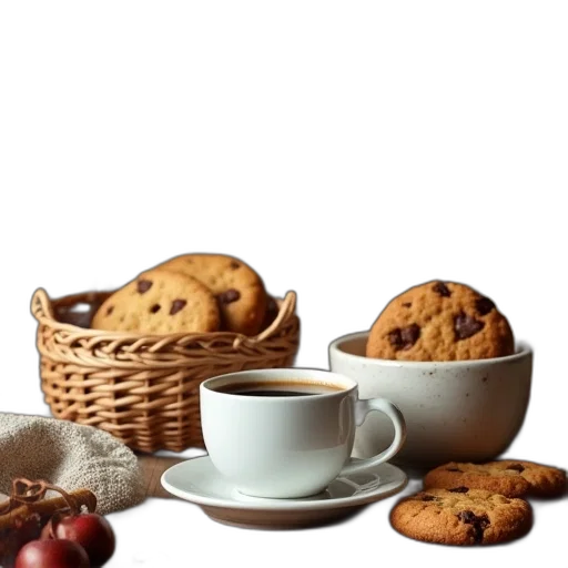 food, photorealistic, 3d render, earth tones transparent PNG cut-out