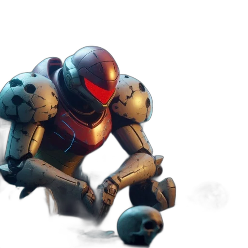 robot, weapon, concept art, 3d render transparent PNG cut-out