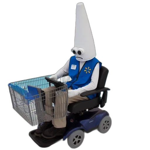 robot, car, hat, staff transparent PNG cut-out