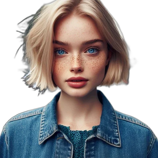 jacket, face, hair, robot transparent PNG cut-out