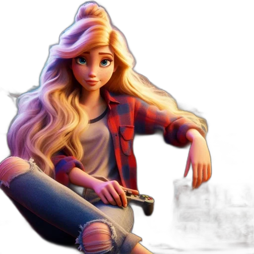 hair, weapon, staff, face transparent PNG cut-out