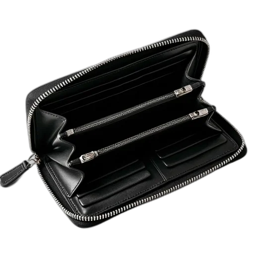food, black, leather, wallet transparent PNG cut-out