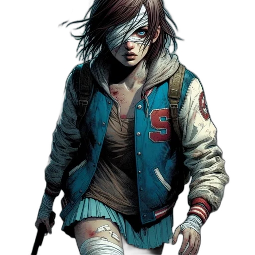 jacket, comic book art, cyberpunk, concept art transparent PNG cut-out