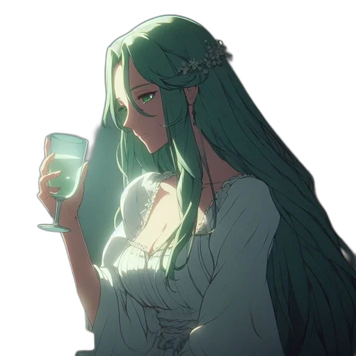 bottle, dress, crown, anime transparent PNG cut-out