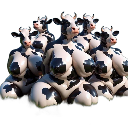 animal, 3d render, concept art, large transparent PNG cut-out