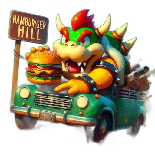 car, food, dragon, concept art transparent PNG cut-out