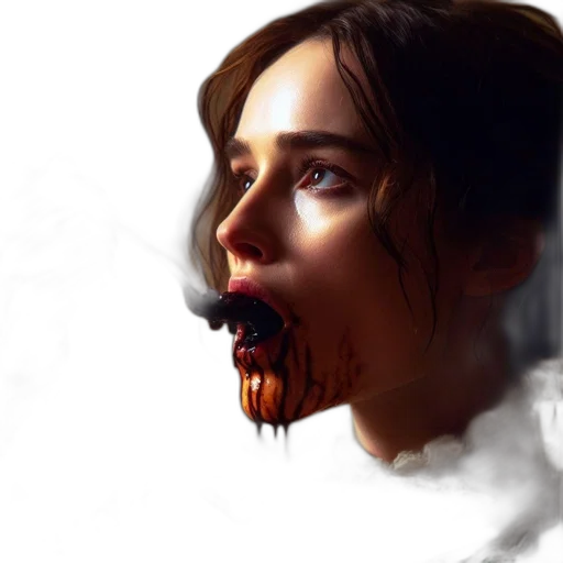 face, creature, concept art, photorealistic transparent PNG cut-out