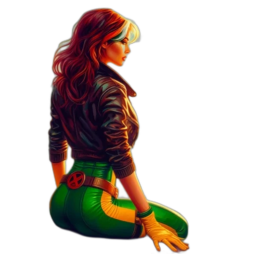 jacket, comic book art, concept art, pixel art transparent PNG cut-out