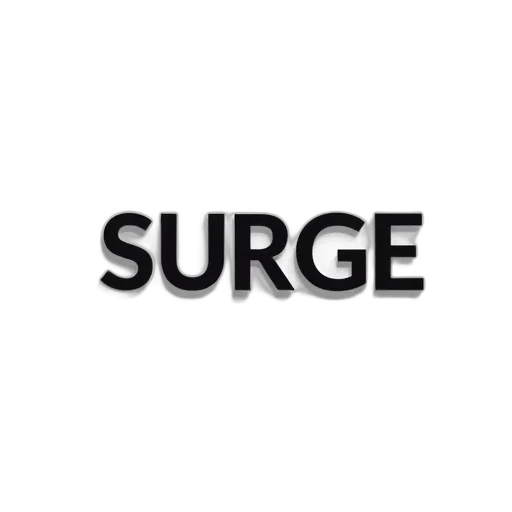white, background, word, surge transparent PNG cut-out
