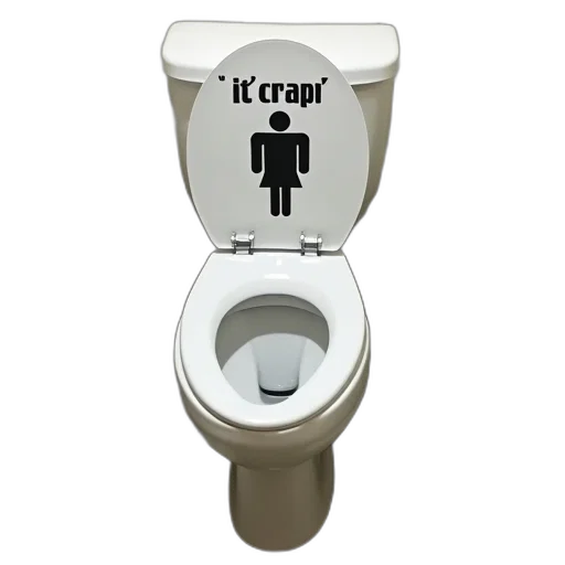 crown, crap, toilet, sticker transparent PNG cut-out