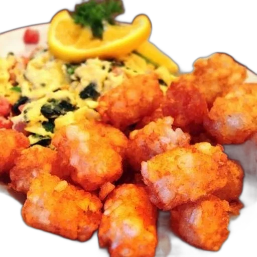 food, photorealistic, plate, crispy transparent PNG cut-out