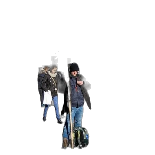 jacket, staff, robot, hat transparent PNG cut-out