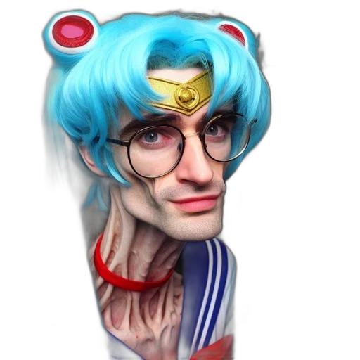 face, staff, weapon, creature transparent PNG cut-out