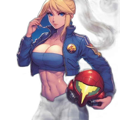 jacket, robot, weapon, comic book art transparent PNG cut-out