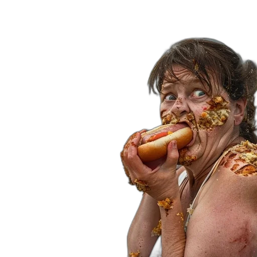 food, 3d render, photorealistic, woman transparent PNG cut-out