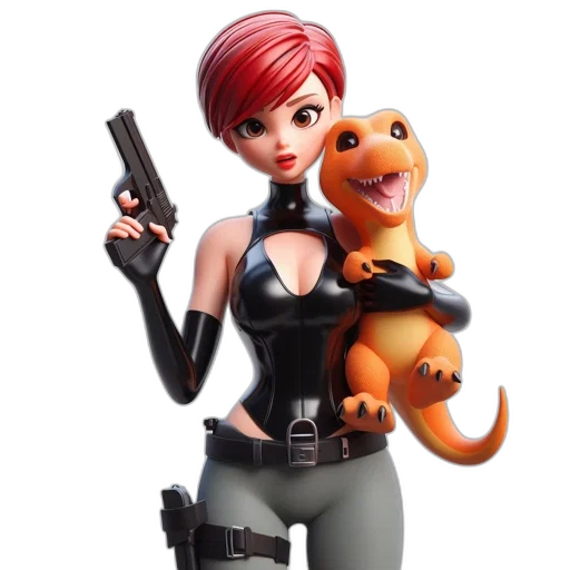 weapon, animal, concept art, 3d render transparent PNG cut-out