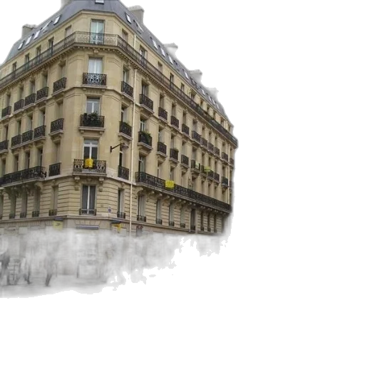 building, umbrella, photorealistic, 3d render transparent PNG cut-out