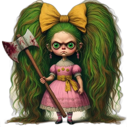 staff, hair, fantasy art, concept art transparent PNG cut-out