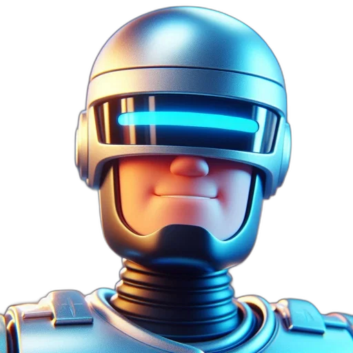robot, face, 3d render, concept art transparent PNG cut-out