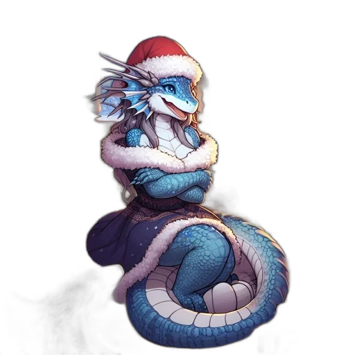 dragon, hat, dress, creature transparent PNG cut-out
