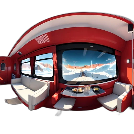 furniture, 3d render, concept art, red transparent PNG cut-out