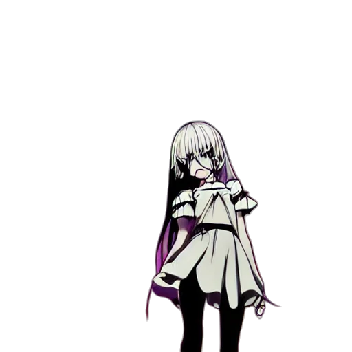 staff, dress, creature, flower transparent PNG cut-out