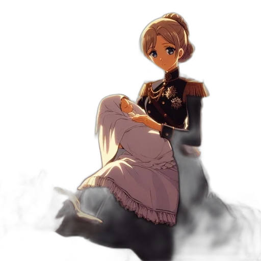dress, staff, sword, crown transparent PNG cut-out