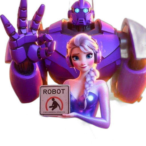 robot, weapon, concept art, 3d render transparent PNG cut-out