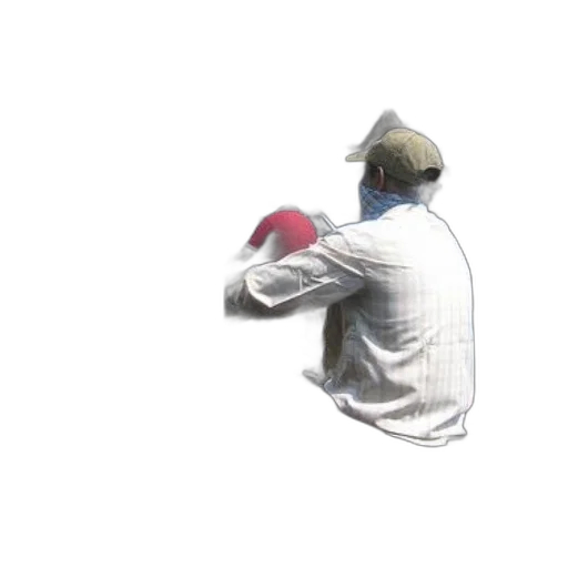 hat, staff, jacket, mask transparent PNG cut-out