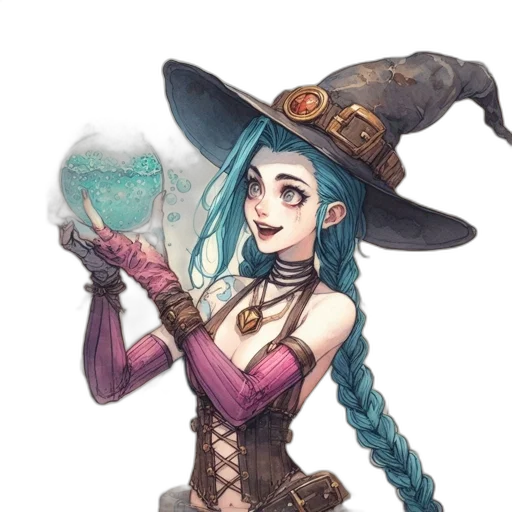 staff, hat, weapon, fantasy art transparent PNG cut-out