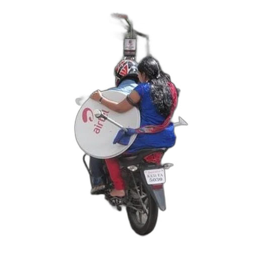 3d render, concept art, person, motorcycle transparent PNG cut-out