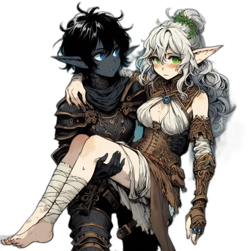 fantasy art, concept art, pixel art, anime transparent PNG cut-out