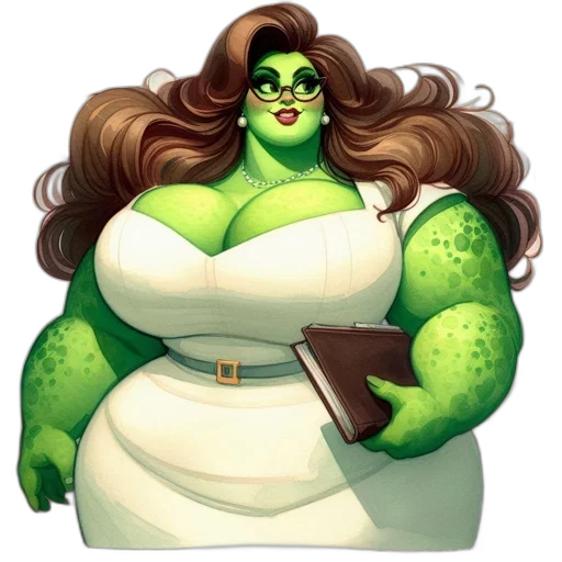 staff, dress, creature, jewelry transparent PNG cut-out