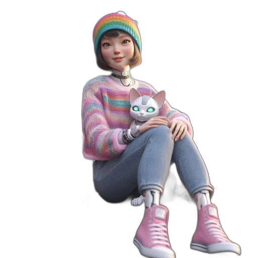 hat, jacket, face, shoes transparent PNG cut-out