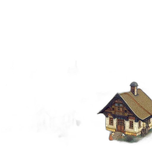 building, furniture, umbrella, 3d render transparent PNG cut-out