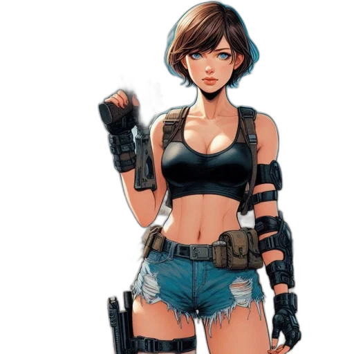 weapon, concept art, comic book art, cyberpunk transparent PNG cut-out