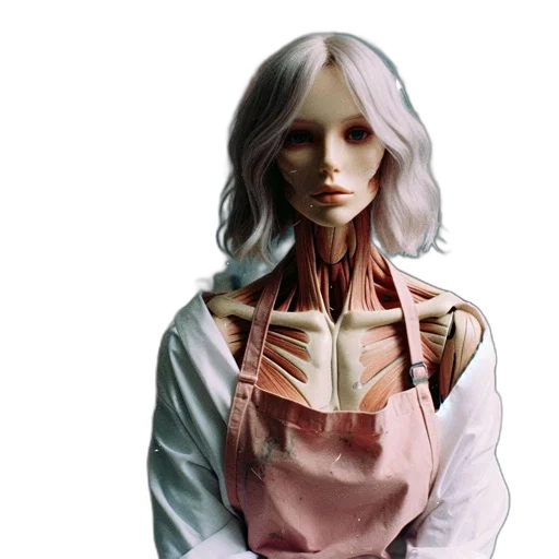 dress, robot, face, jacket transparent PNG cut-out