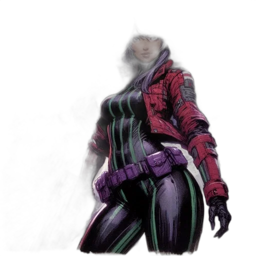 jacket, weapon, robot, staff transparent PNG cut-out