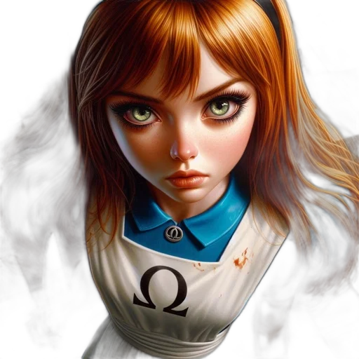 robot, face, staff, fantasy art transparent PNG cut-out