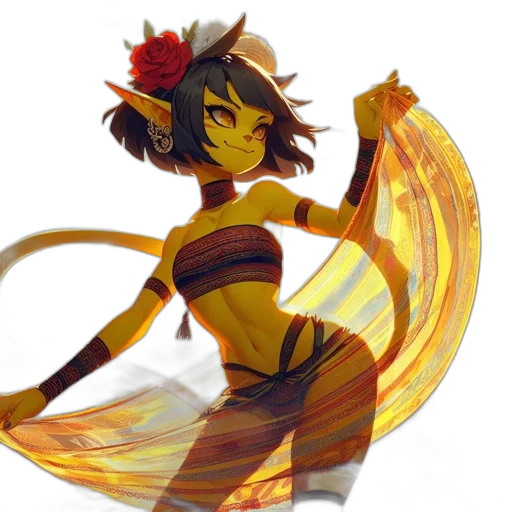 dress, staff, concept art, fantasy art transparent PNG cut-out