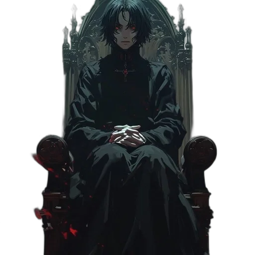 crown, staff, face, creature transparent PNG cut-out